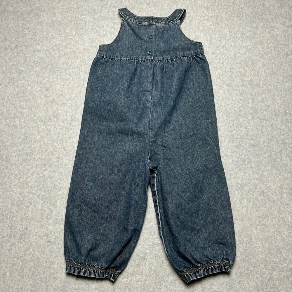 Gymboree Vintage Toddler Girls Denim Floral Harvest Overalls 2T 2006
